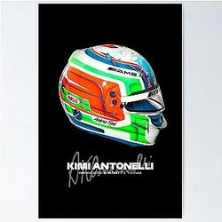 Kimi Antonelli F1 2024 Helmet Poster