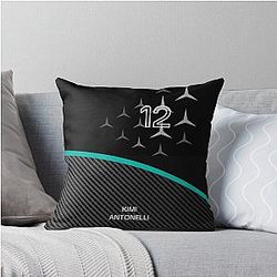 Kimi Antonelli KA12 Carbon Fiber F1 2025 Throw Pillow
