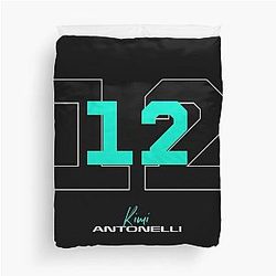 Kimi Antonelli Formula 1 F1 2025 Duvet Cover Black and Green