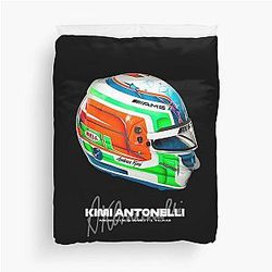 Kimi Antonelli F1 2024 Helmet Duvet Cover