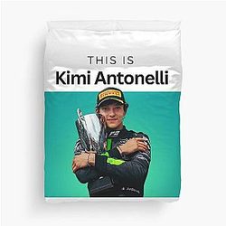 Kimi Antonelli Formula One Playlist Cover Inspired Merch Duvet Cover