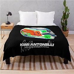 Kimi Antonelli F1 2024 Helmet Throw Blanket