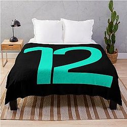 Kimi Antonelli Formula 1 2025 Number 12 Throw Blanket