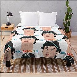 Andrea Kimi Antonelli Illustration Throw Blanket