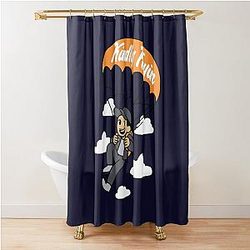 Kindly Keyin Merch Sky High Sweater Black Love Pink Shower Curtain