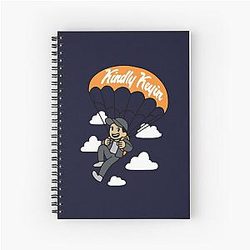 Kindly Keyin Sky High Sweater Black Love Pink Spiral Notebook