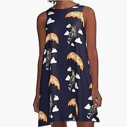 Kindly Keyin Merch Kindly Keyin Sky High Sweater Black Love A-Line Dress