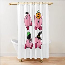 Kirby Halloween Shower Curtain