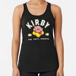 Kirby Pink Puffy Powerful Racerback Tank Top