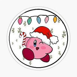 Christmas Kirby Sticker