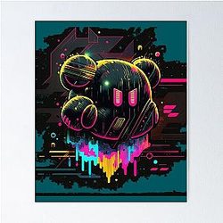 Psychedelic Kirby On Acid Poster