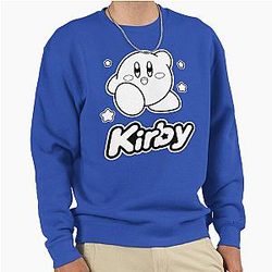 Kirby Blue Star Big Character Pullover Sweatshirt