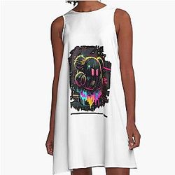 Psychedelic Kirby A-Line Dress
