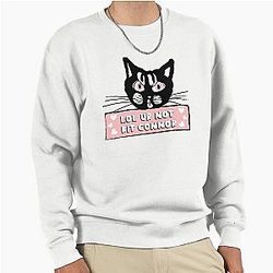 Cute Funny Cat Pullover Sweatshirt