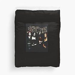 Kittie Black Duvet Cover