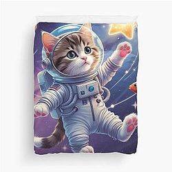 Kittie in Space Duvet Cover