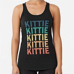 Kittie Vintage Retro Name Gift Item Tee Racerback Tank Top