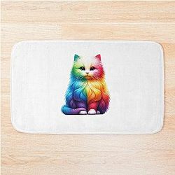 Colorful Rainbow Bath Mat