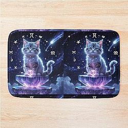 Cute Star Kittie Star Bath Mat