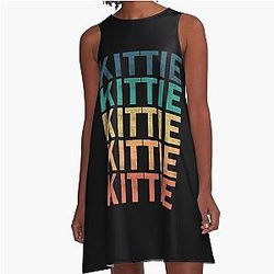 Kittie Name T Shirt Vintage Retro Gift Item A-Line Dress