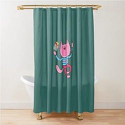 Summer Kitty Shower Curtain