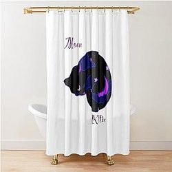 Moon Kitty Shower Curtain