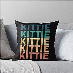 Kittie Name Vintage Retro Gift Item Tee Throw Pillow