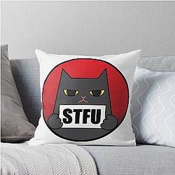 Antisocial Kittie - STFU Throw Pillow