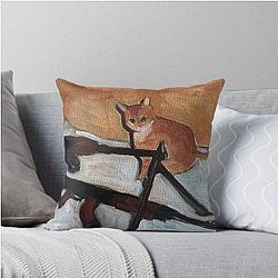 Kittie Ak-47 cat Throw Pillow