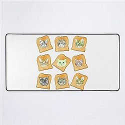 Bread Kitties Desk Mat