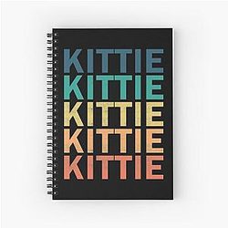 Kittie Name T Shirt Gift Item Vintage Retro Tee Spiral Notebook