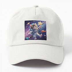 Astronaut Kittie in Space Dad Hat