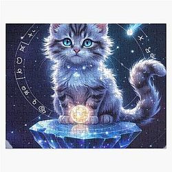Cute Star Kitty Between Stars Type 2 Jigsaw Puzzle