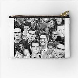 KJApa Black and White Collage Zipper Pouch
