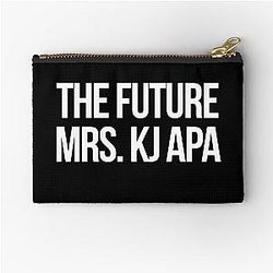 The Future Mrs. KJ Apa White Zipper Pouch