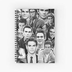 KJ APA Collage b&w Notebook