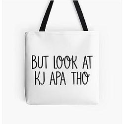 But look at KJ Apa All Over Print Tote Bag