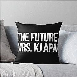 The future Mrs KJ Apa White Throw Pillow