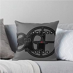 SniperGang Logo Kodak Black Throw Pillow