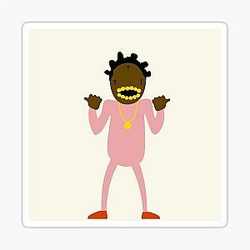 Kodak Black Cartoon Sticker
