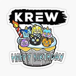 Birthday Plushies Cake Sticker