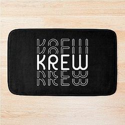 Krew Name Black and White Bath Mat