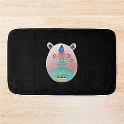 the funneh plushy on a scooter bathroom mat