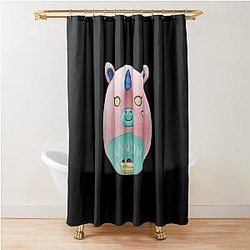 The Funneh Plushy on a scooter Shower Curtain