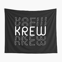 Krew Name in Black Style Tapestry