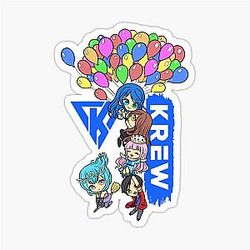 Krew and Balloons Sticker
