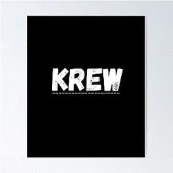 Krew Name in Black and White Classic T-Shirt Poster