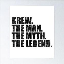 Krew Name The Man Myth Legend Poster