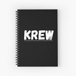 Krew Name Black and White Classic T-Shirt Spiral Notebook