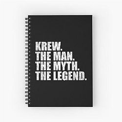 Krew Name The Man The Myth Legend Spiral Notebook